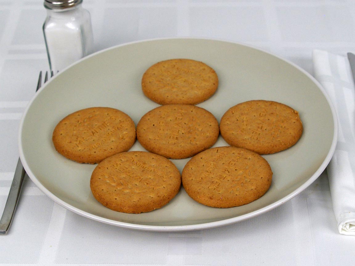 Calories in 6 ea(s) of Digestives Wheat Biscuit