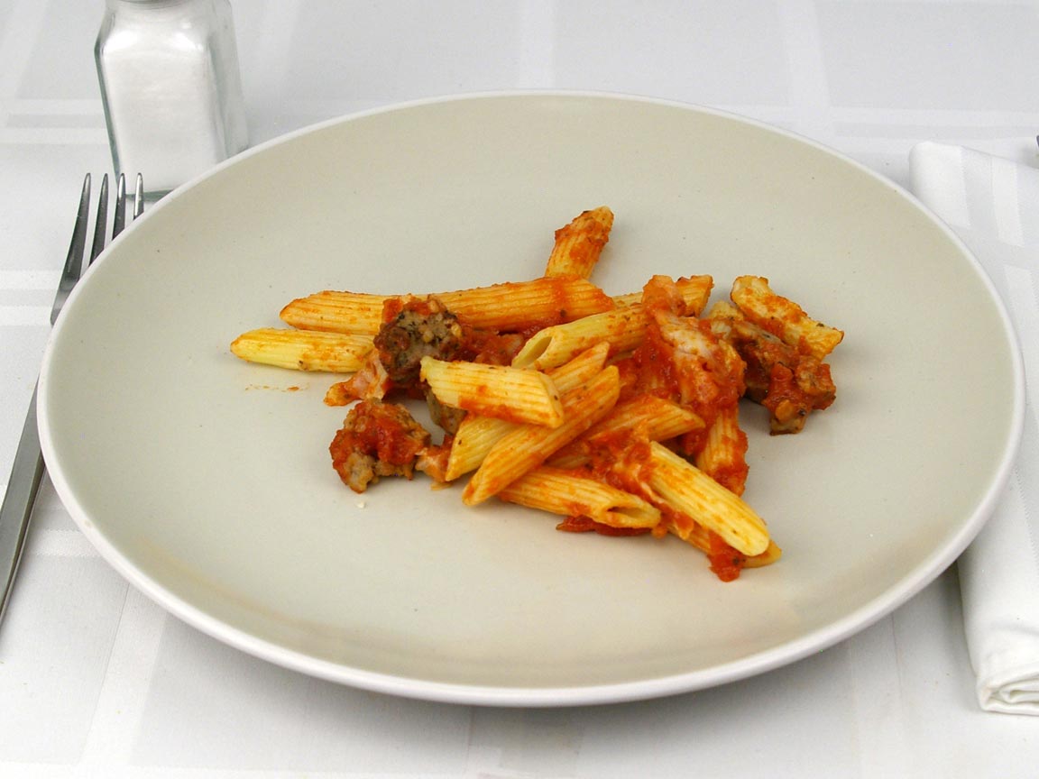 Calories in 0.75 cup(s) of Domino's Italian Sausage Marinara Pasta