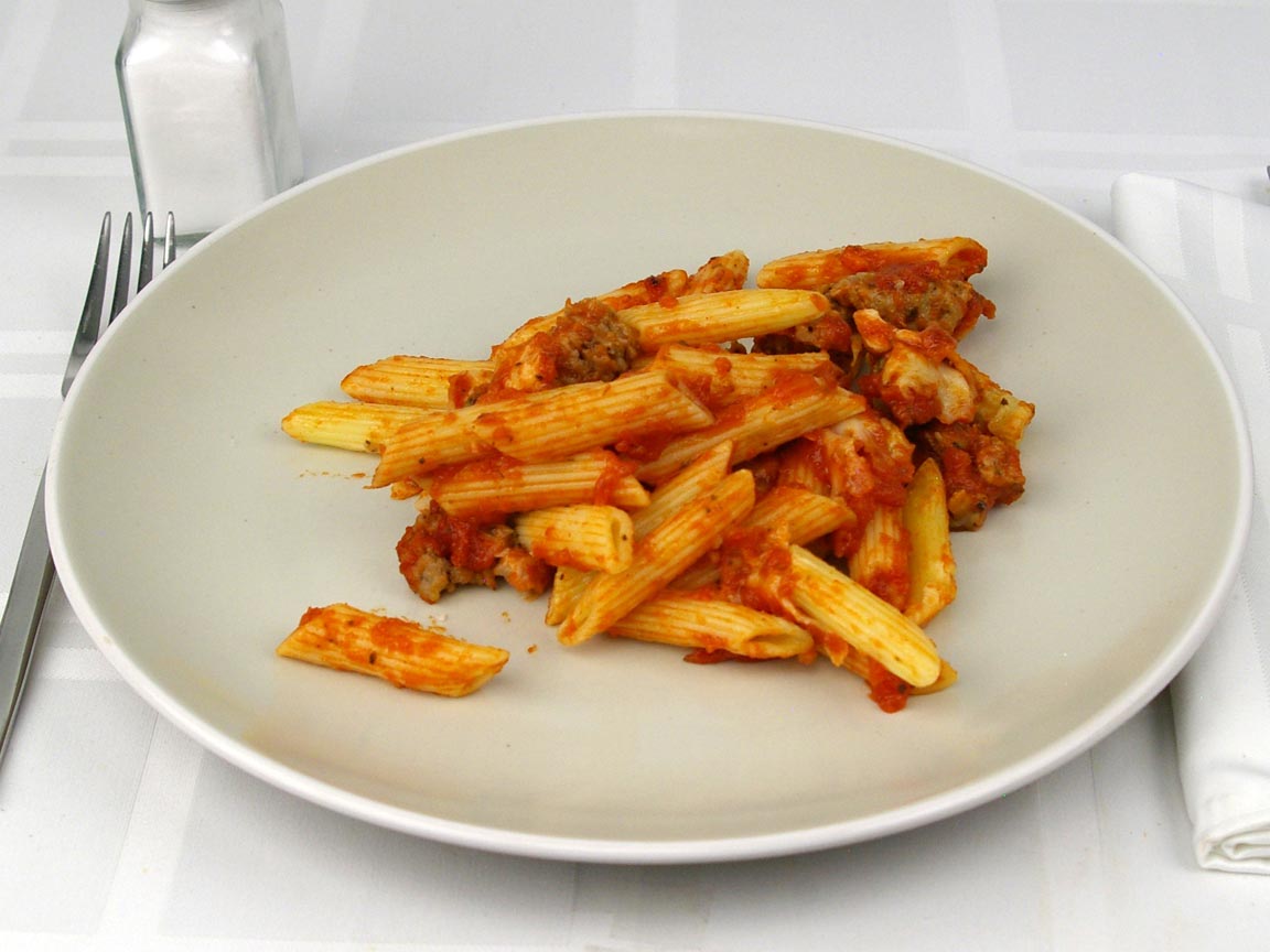 Calories in 1.25 cup(s) of Domino's Italian Sausage Marinara Pasta
