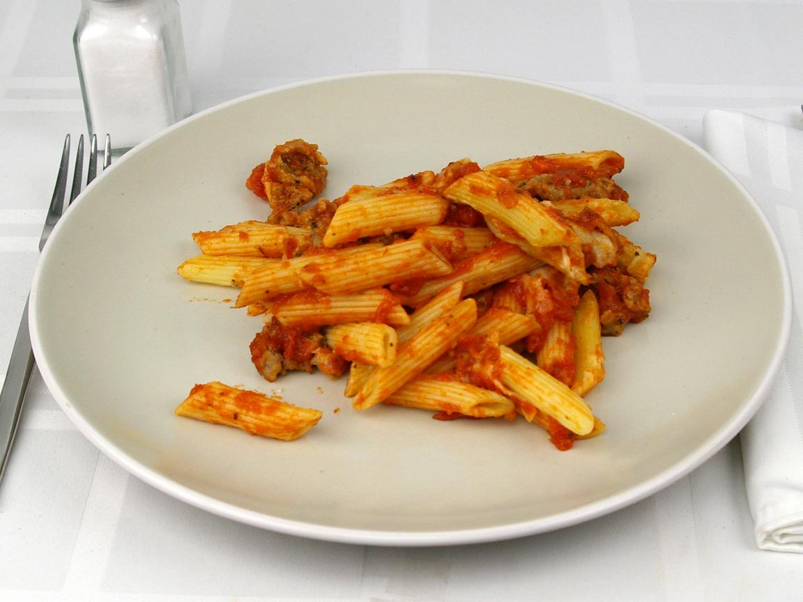 Calories in 1.5 cup(s) of Domino's Italian Sausage Marinara Pasta