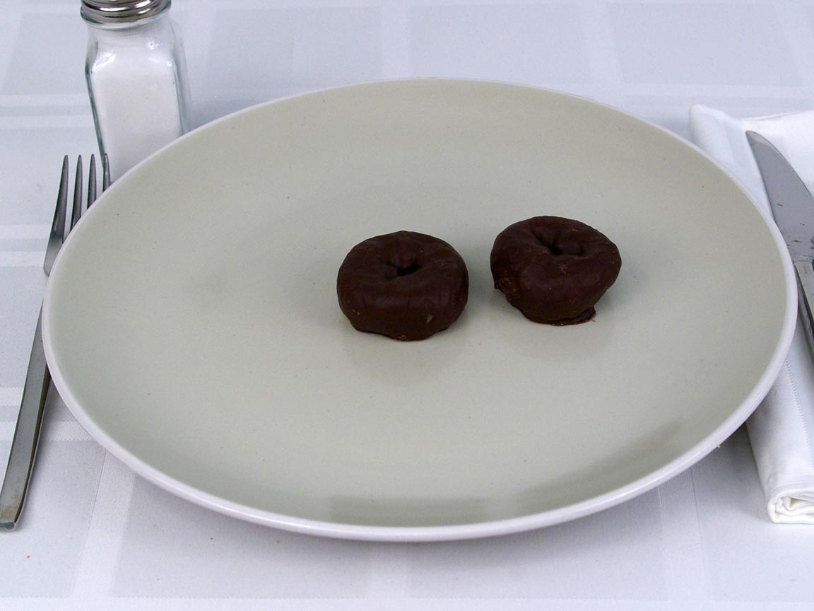Calories in 2 ea(s) of Chocolate Frosted Donettes