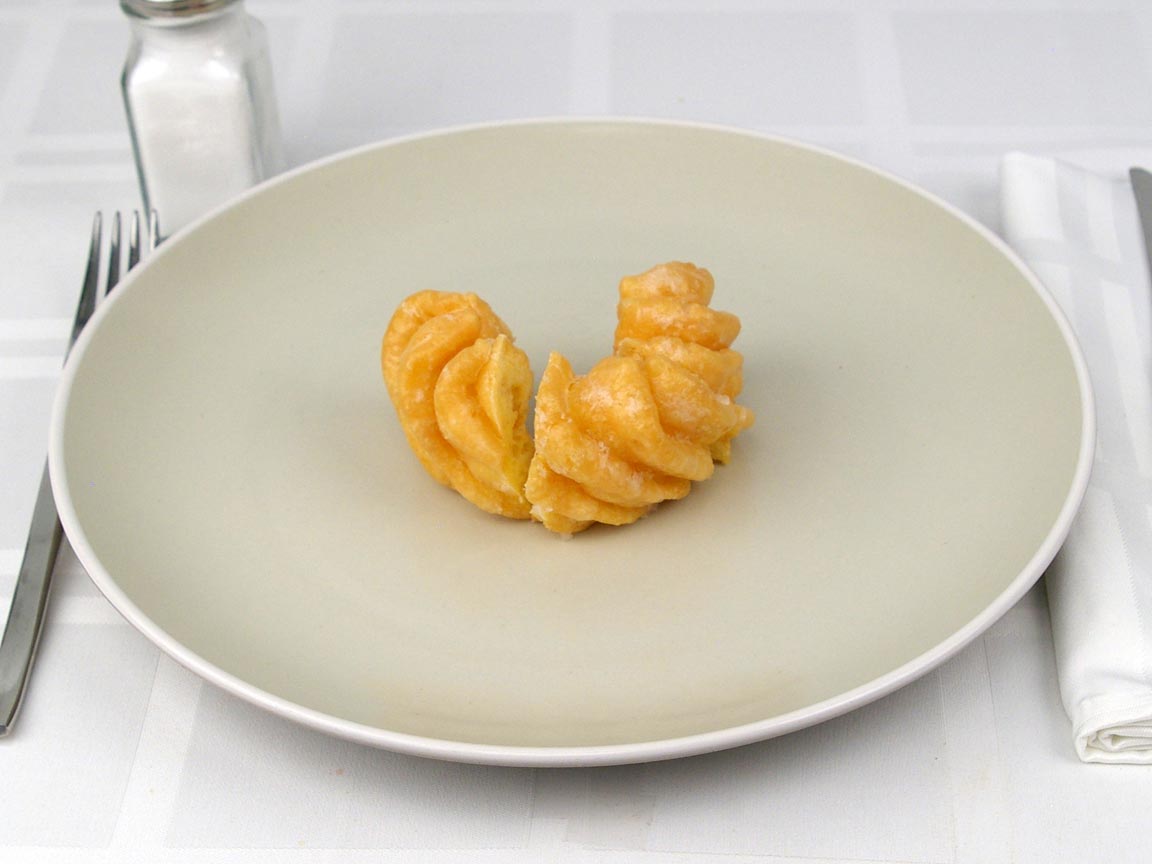Calories in 0.75 donut(s) of Donut - Cruller