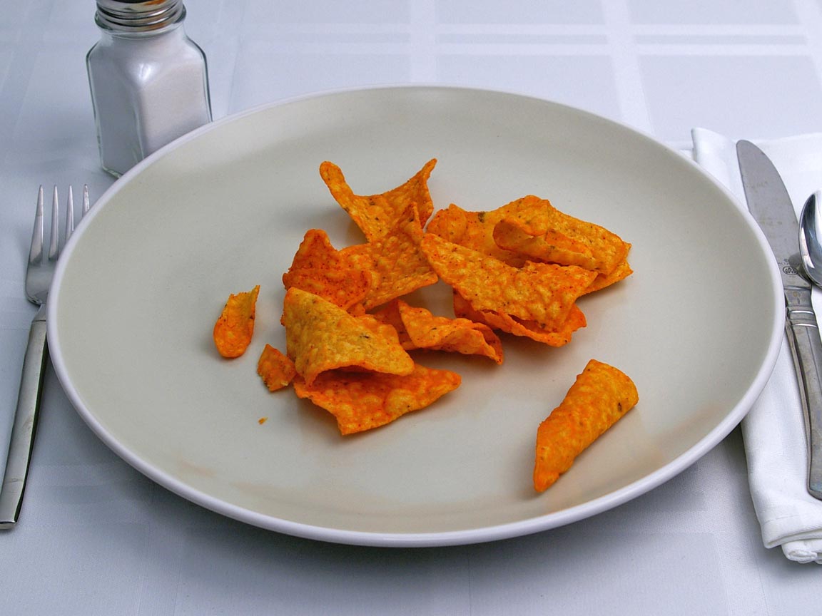Calories in 28 grams of Doritos - Nacho Cheese