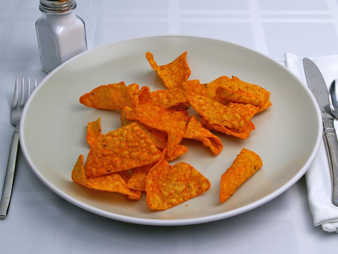 Calories in 42 grams of Doritos - Nacho Cheese