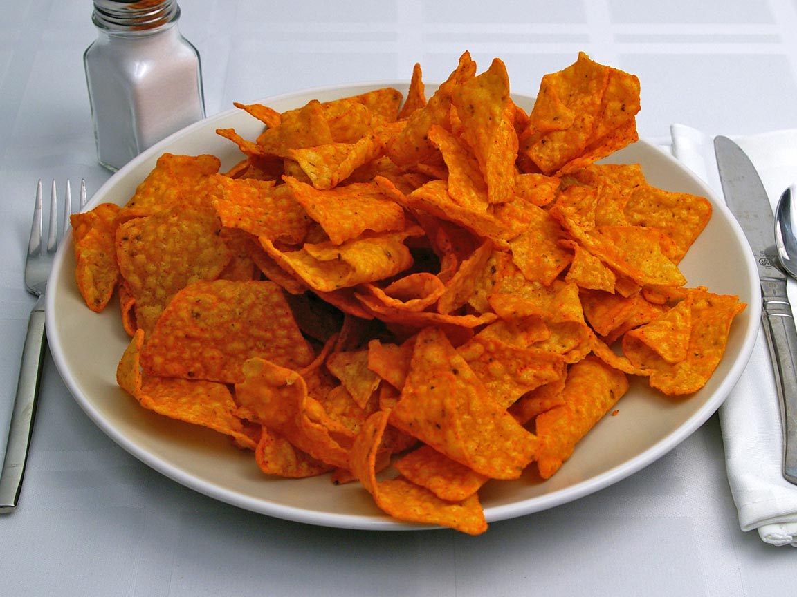 Calories in 170 grams of Doritos - Nacho Cheese