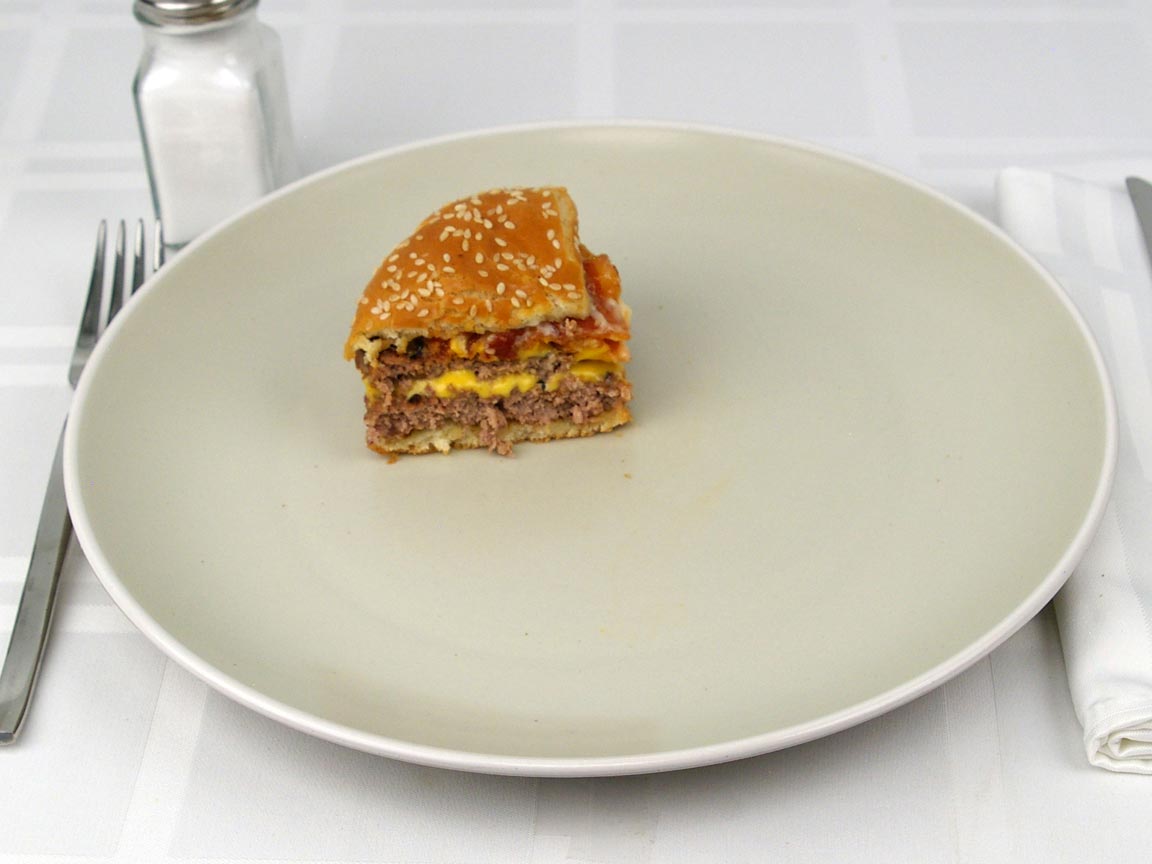 Calories in 0.25 burger(s) of Burger King Bacon King