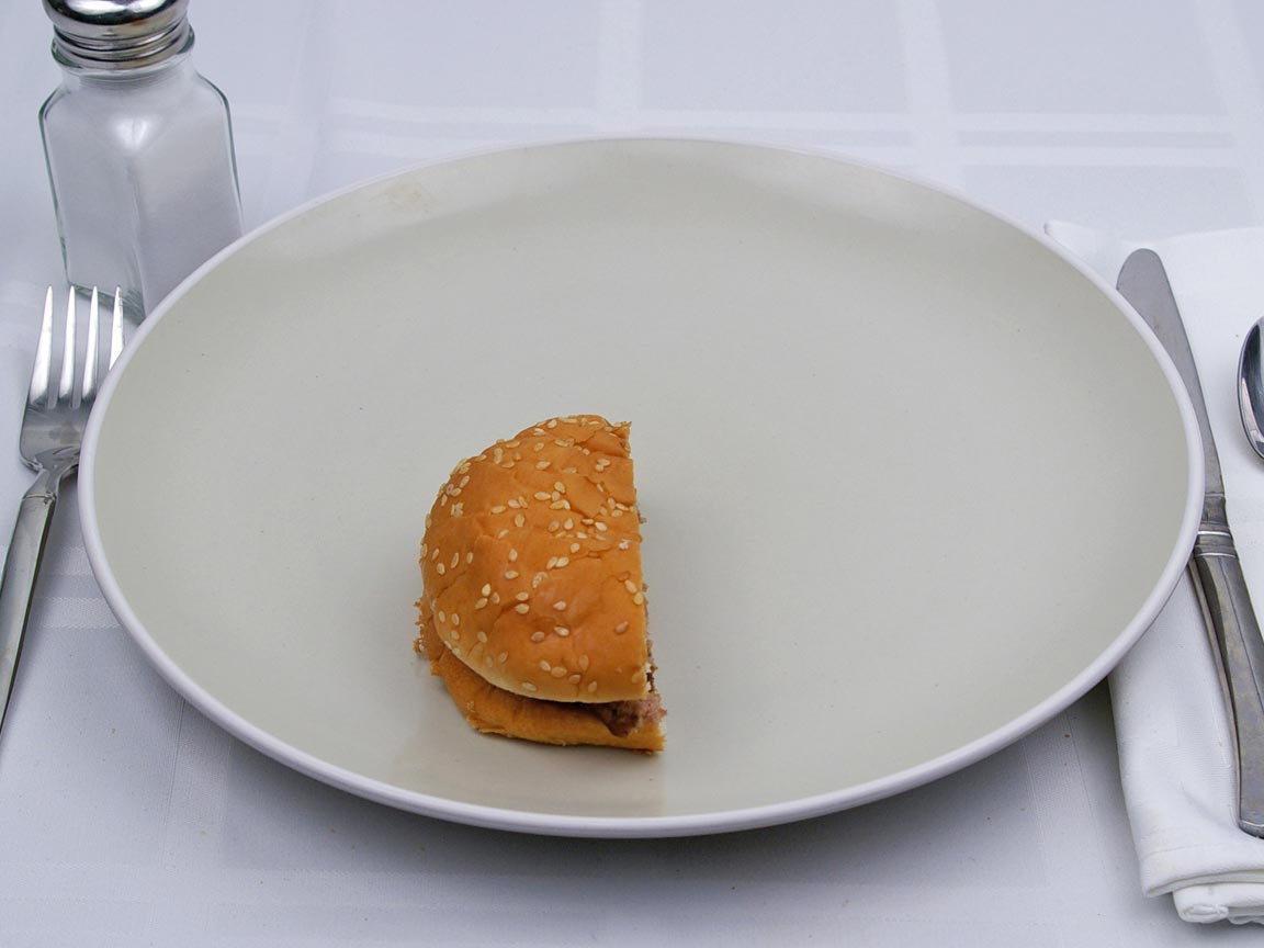 Calories in 0.5 burger(s) of Burger King - Double Hamburger