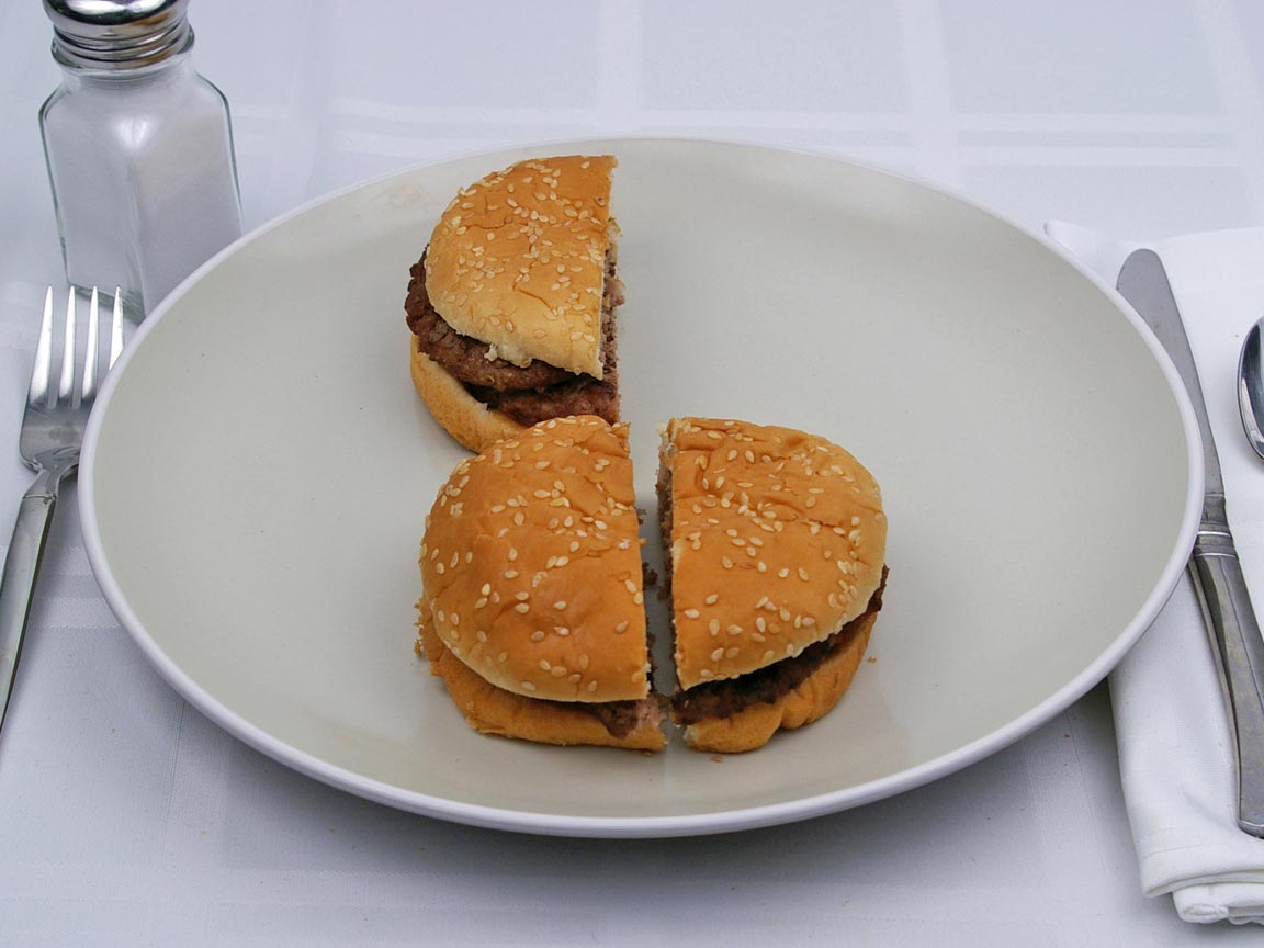 Calories in 1.5 burger(s) of Burger King - Double Hamburger
