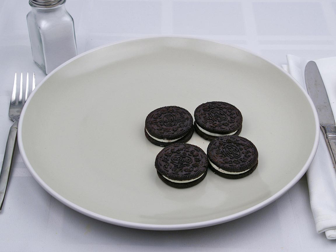 Calories in 4 cookie(s) of Oreo Cookie - Double Stuf