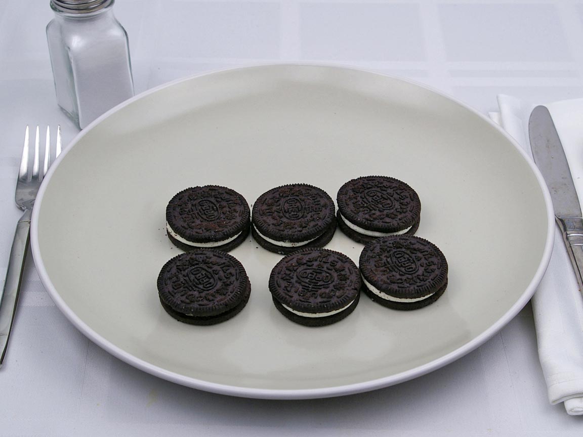 Calories in 6 cookie(s) of Oreo Cookie - Double Stuf