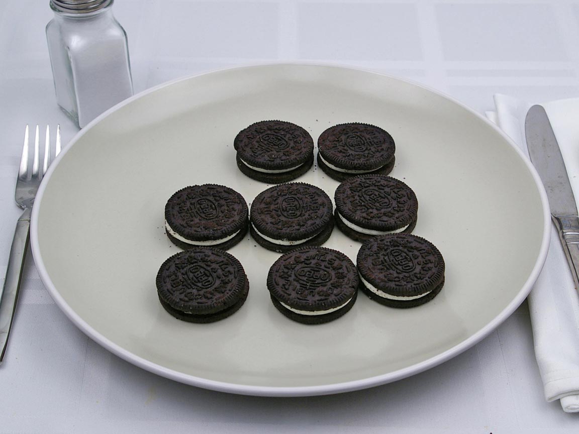 Calories in 8 cookie(s) of Oreo Cookie - Double Stuf
