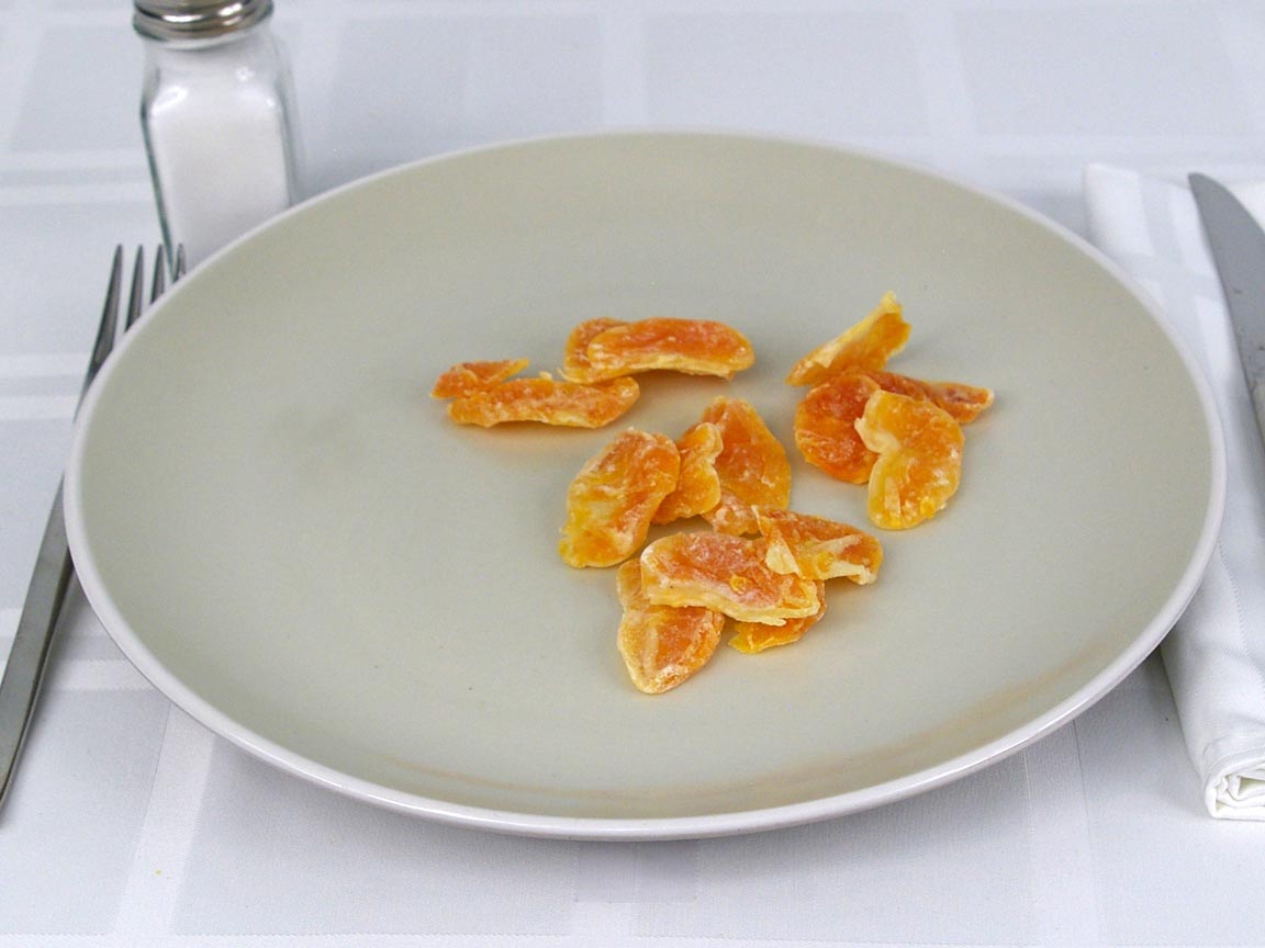 Calories in 4 ea(s) of Mandarin Orange - Dried