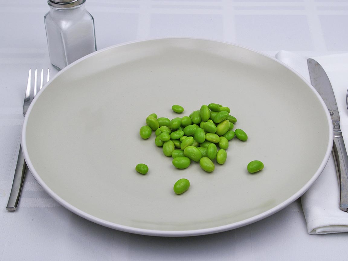 Calories in 0.25 cup of Edamame - Frozen