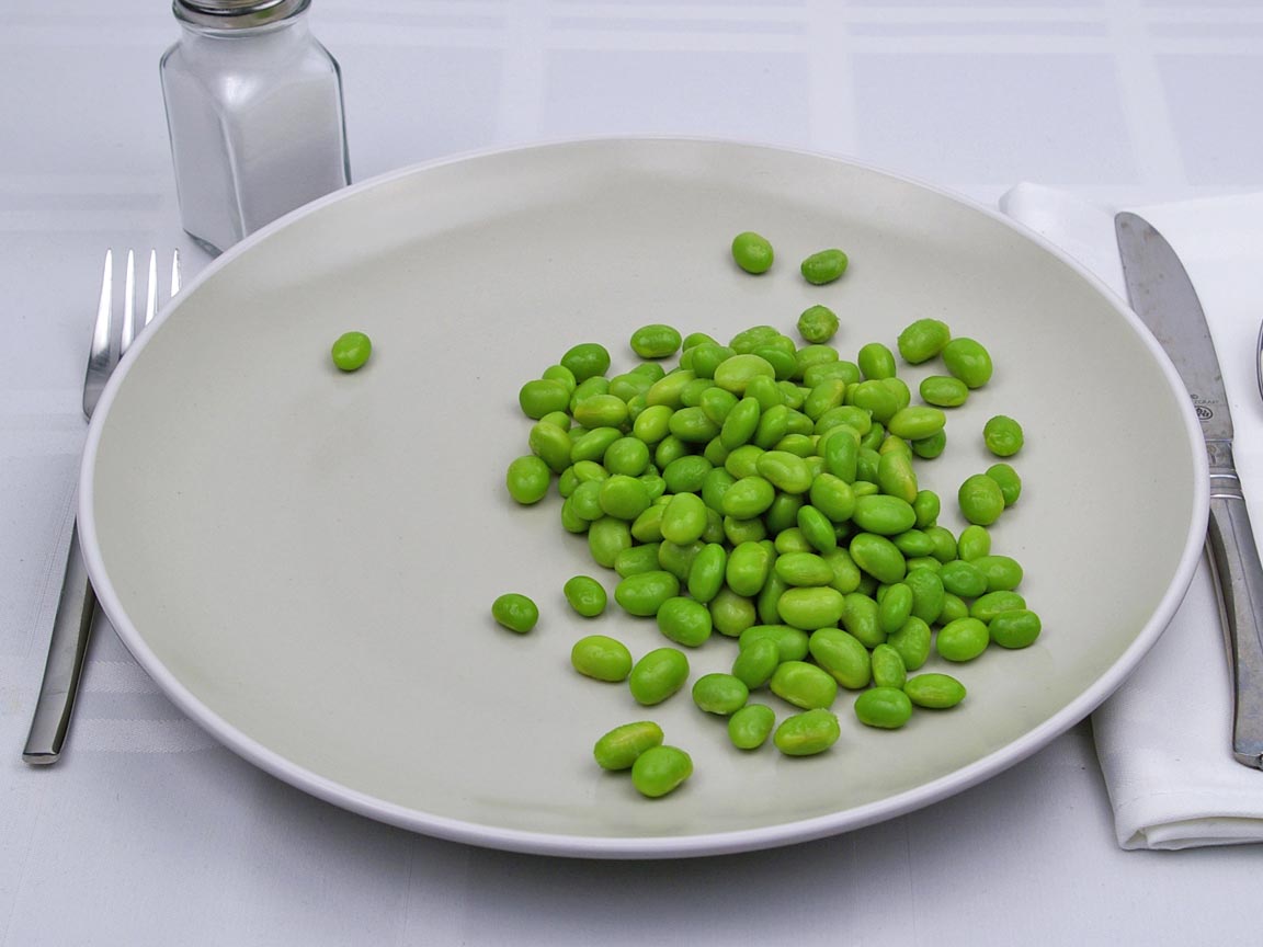 Calories in 0.75 cup of Edamame - Frozen