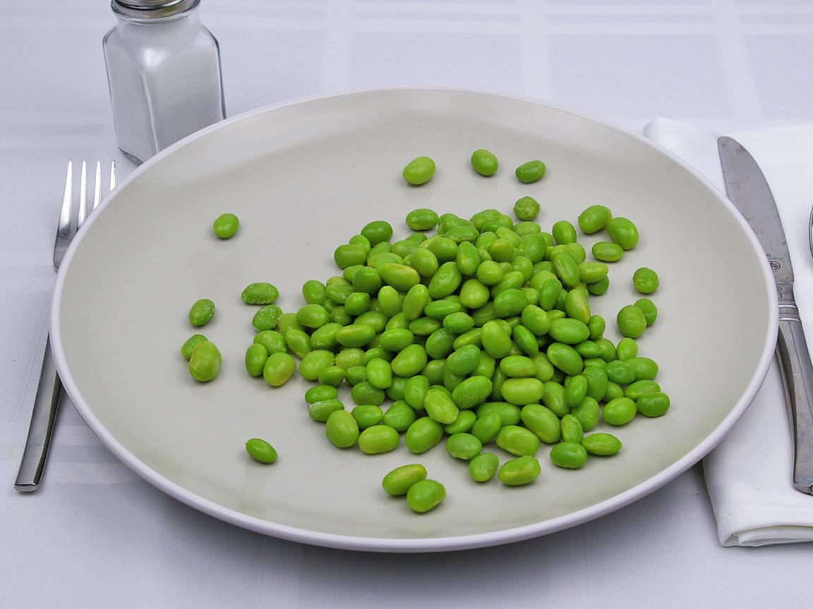 Calories in 1 cup of Edamame - Frozen