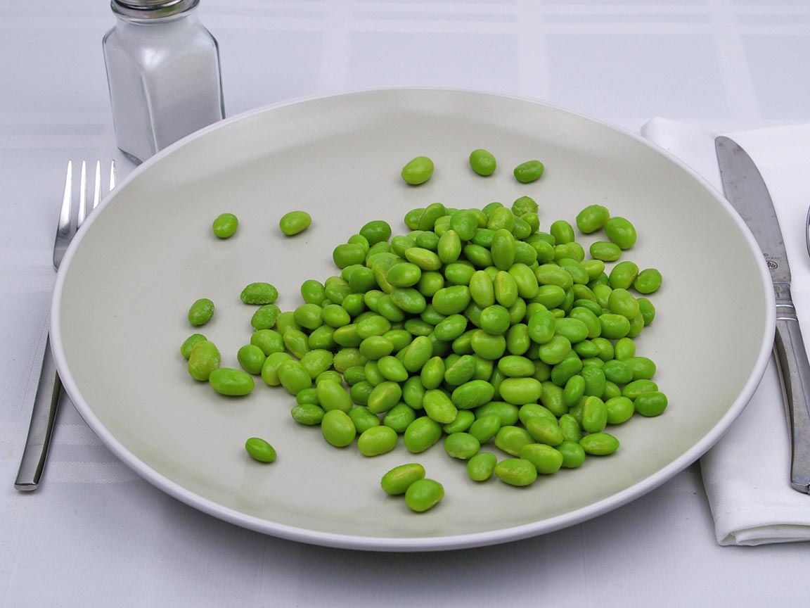 Calories in 1.25 cup of Edamame - Frozen