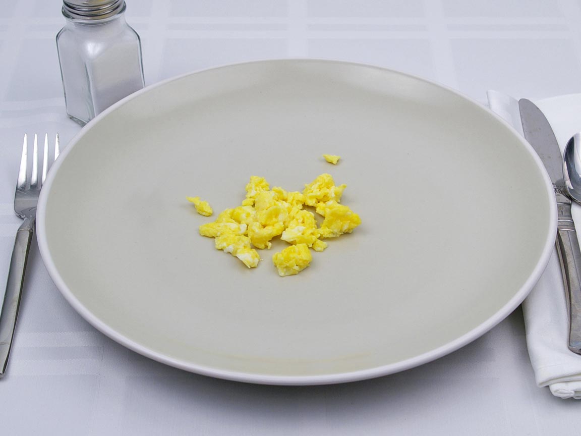 Calories in 0.5 large egg(s) of Scrambled Egg - Cooking Spray