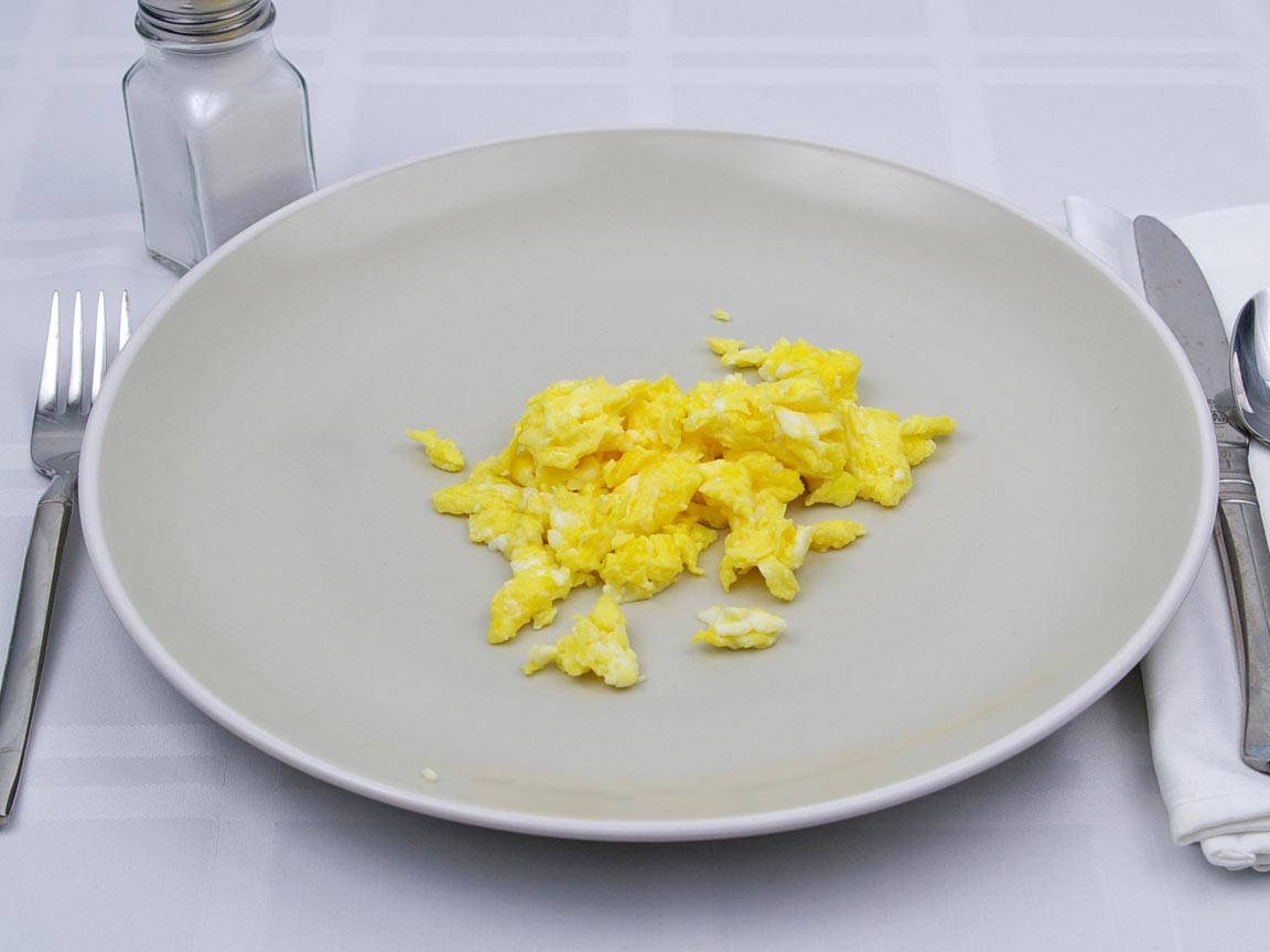 Calories in 1.5 large egg(s) of Scrambled Egg - Cooking Spray