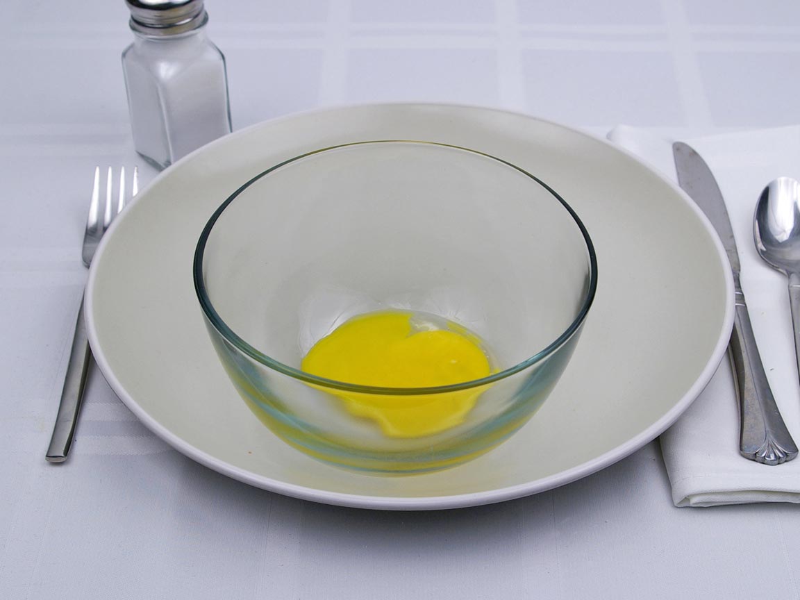 Calories in 1 egg(s) of Egg Yolk - Raw - Large