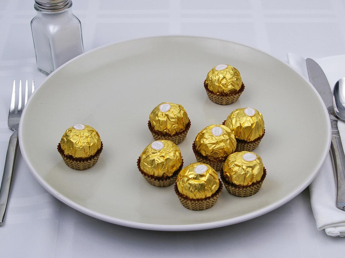 Calories in 8 piece(s) of Ferrero Rocher