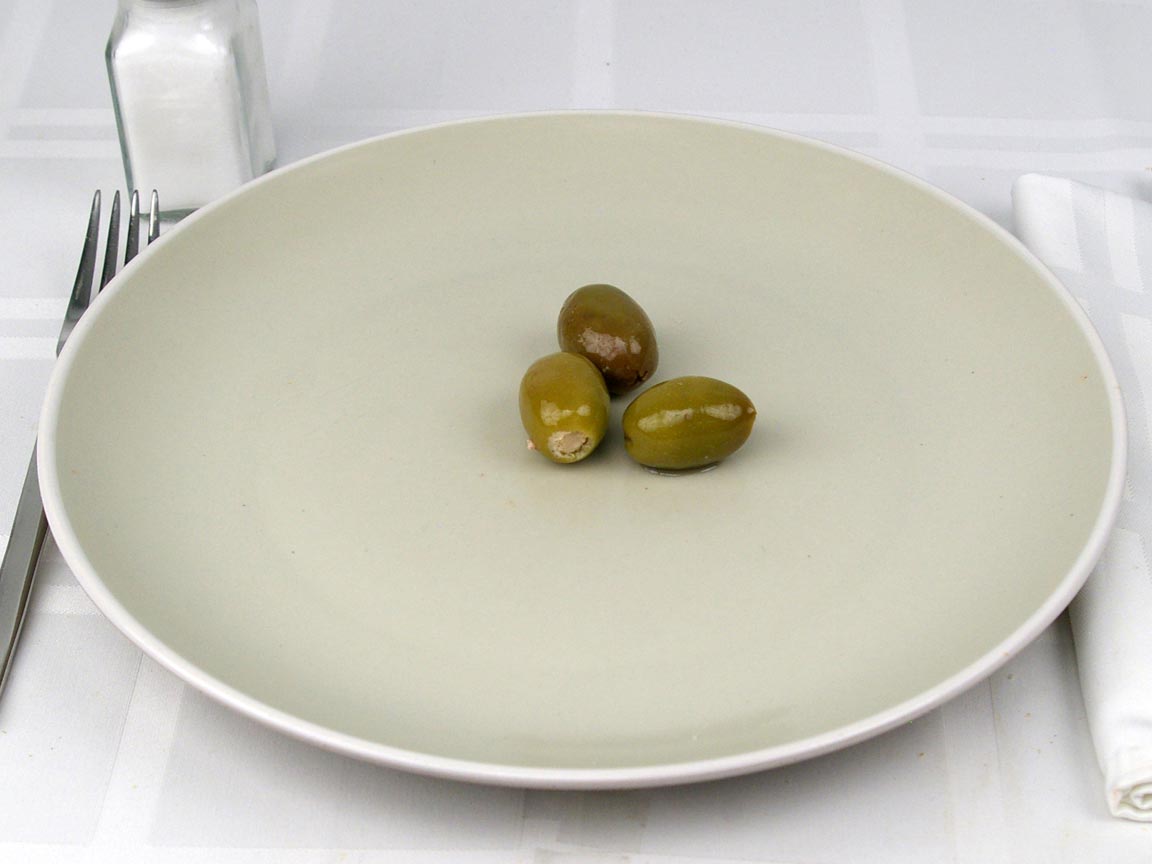Calories in 3 olive(s) of Queen Olives - Feta stuffed in oil