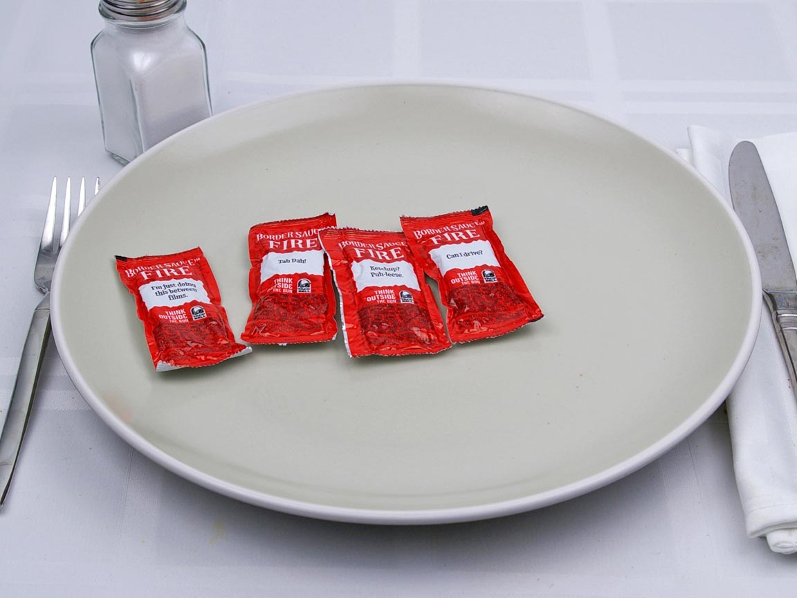 Calories in 4 packet(s) of Taco Bell - Fire Sauce
