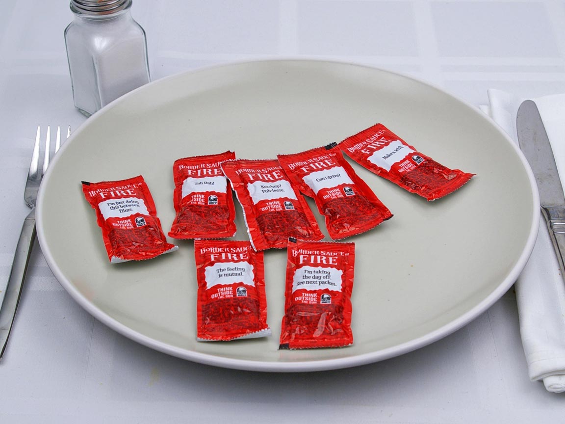 Calories in 7 packet(s) of Taco Bell - Fire Sauce
