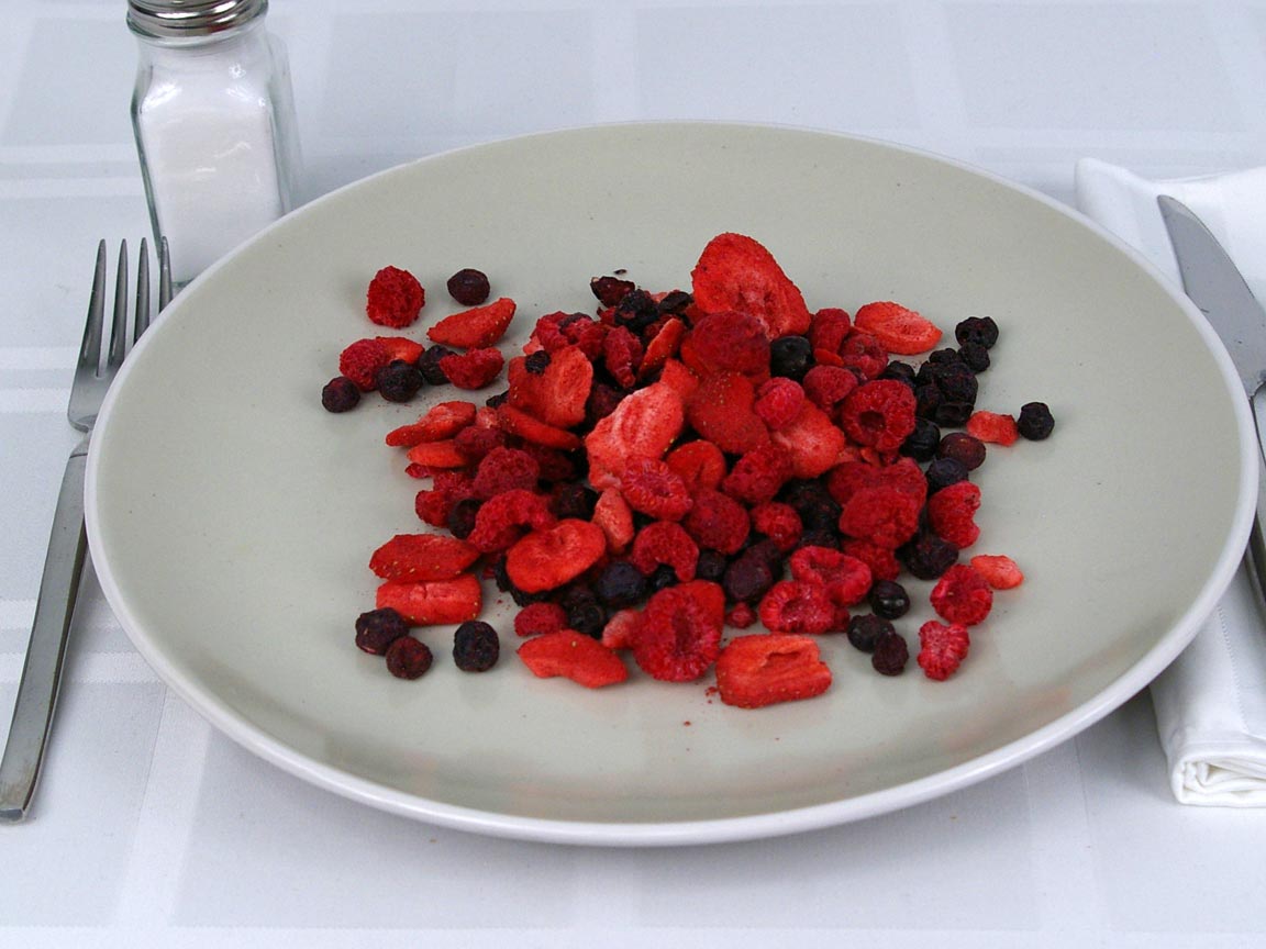 Calories in 3 piece(s) of Berries - Freeze Dried 