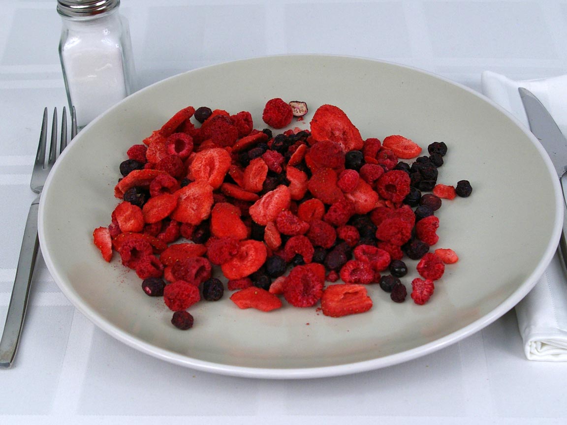 Calories in 4 piece(s) of Berries - Freeze Dried 