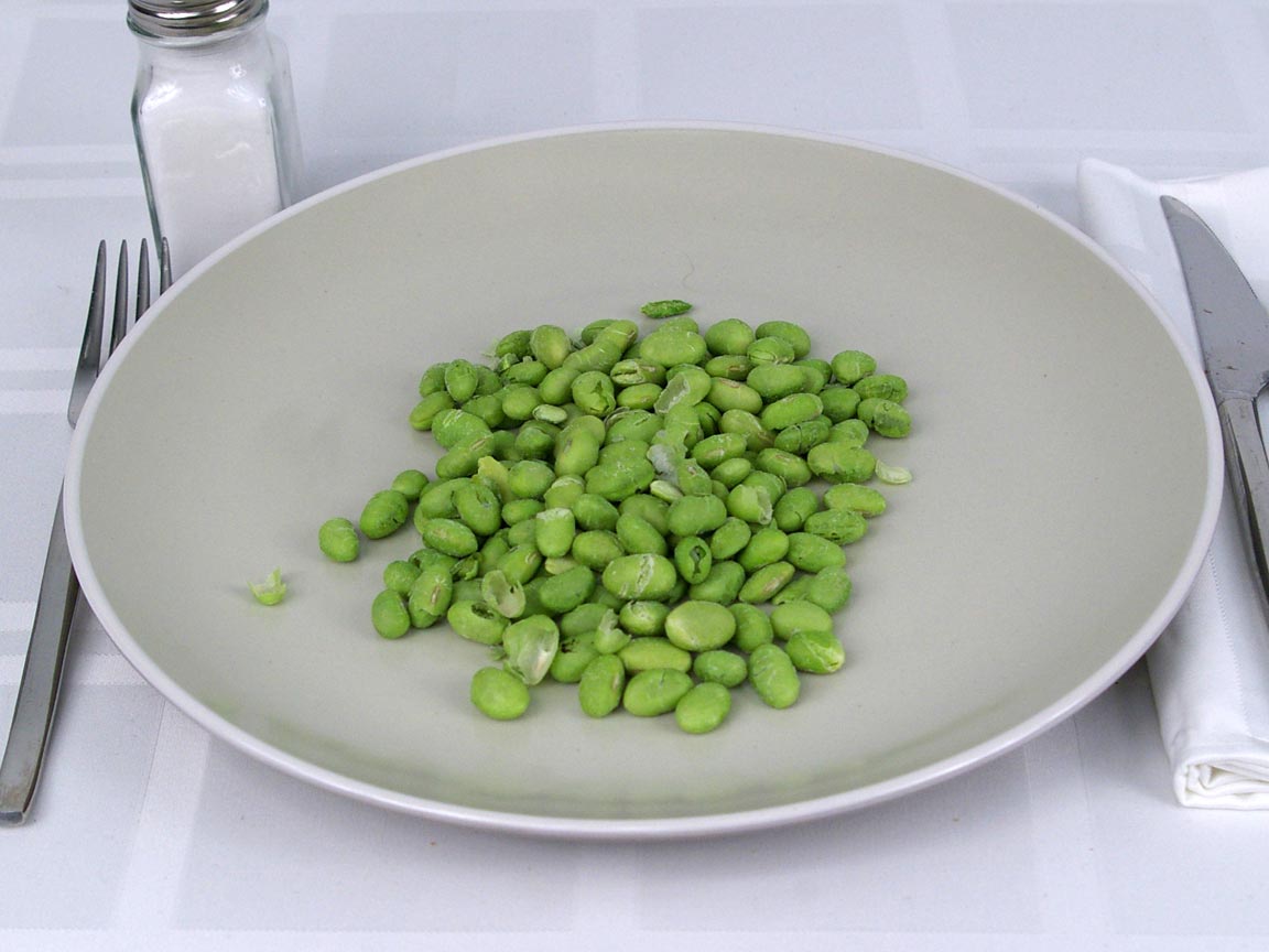 Calories in 0.75 cup(s) of Edamame - Freeze Dried 