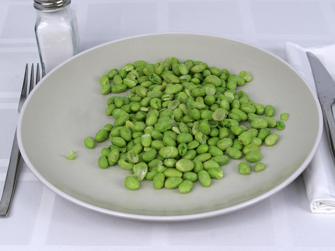 Calories in 1.25 cup(s) of Edamame - Freeze Dried 