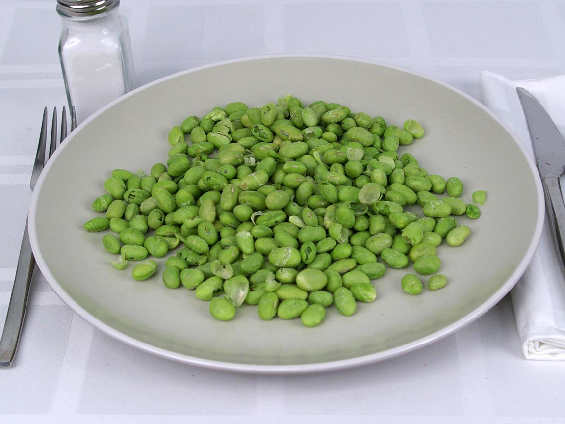 Calories in 1.5 cup(s) of Edamame - Freeze Dried 