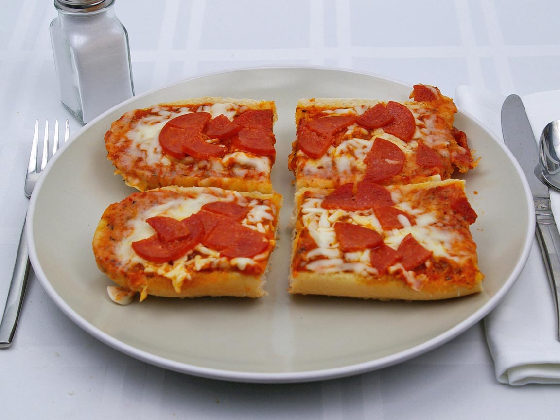 Calories in 2 pizza(s) of French Bread Pizza - Pepperoni