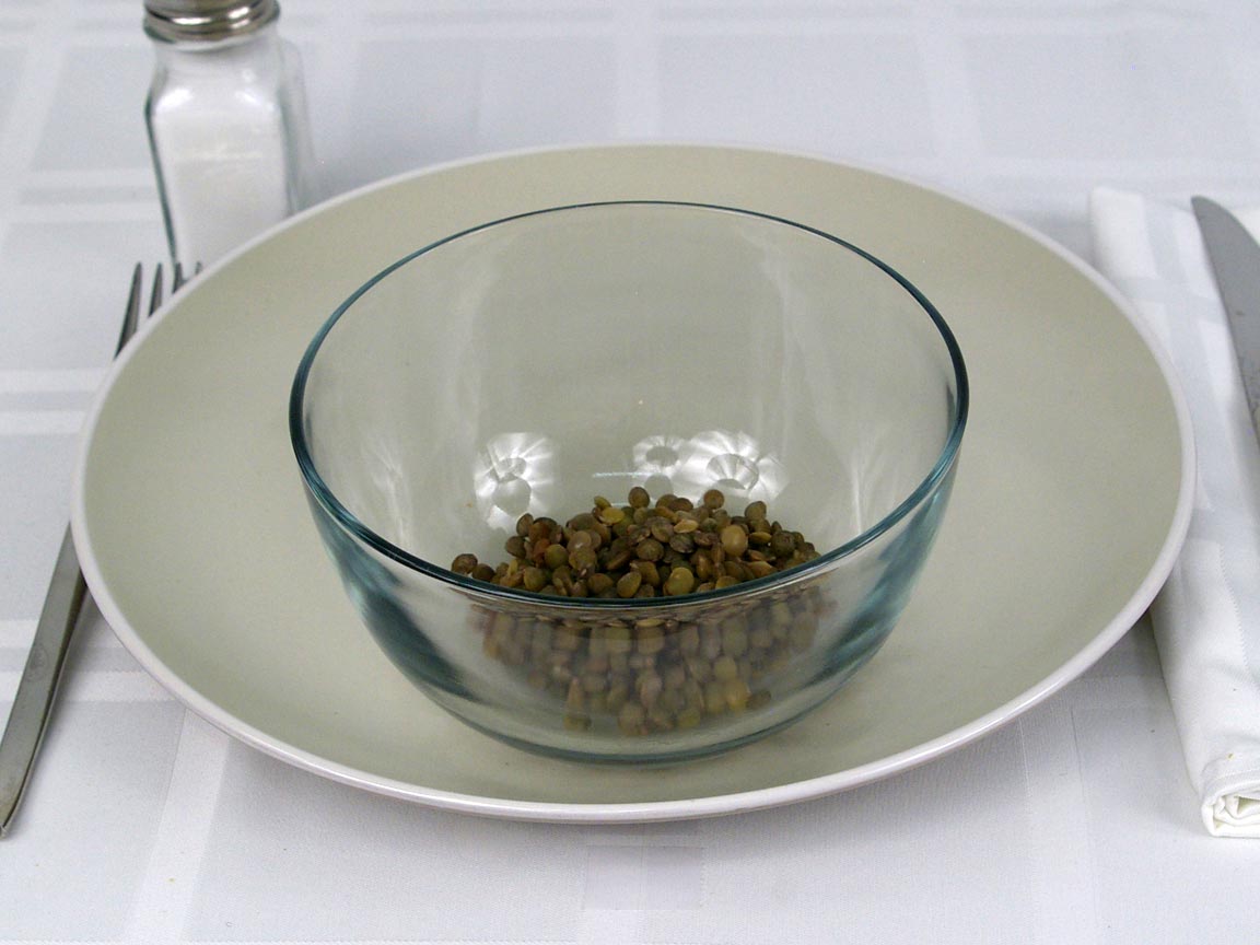 Calories in 0.25 cup(s) of French Lentils