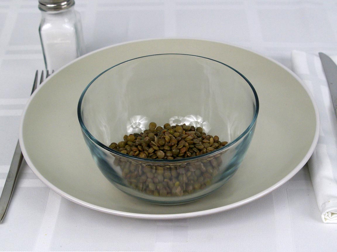 Calories in 0.5 cup(s) of French Lentils