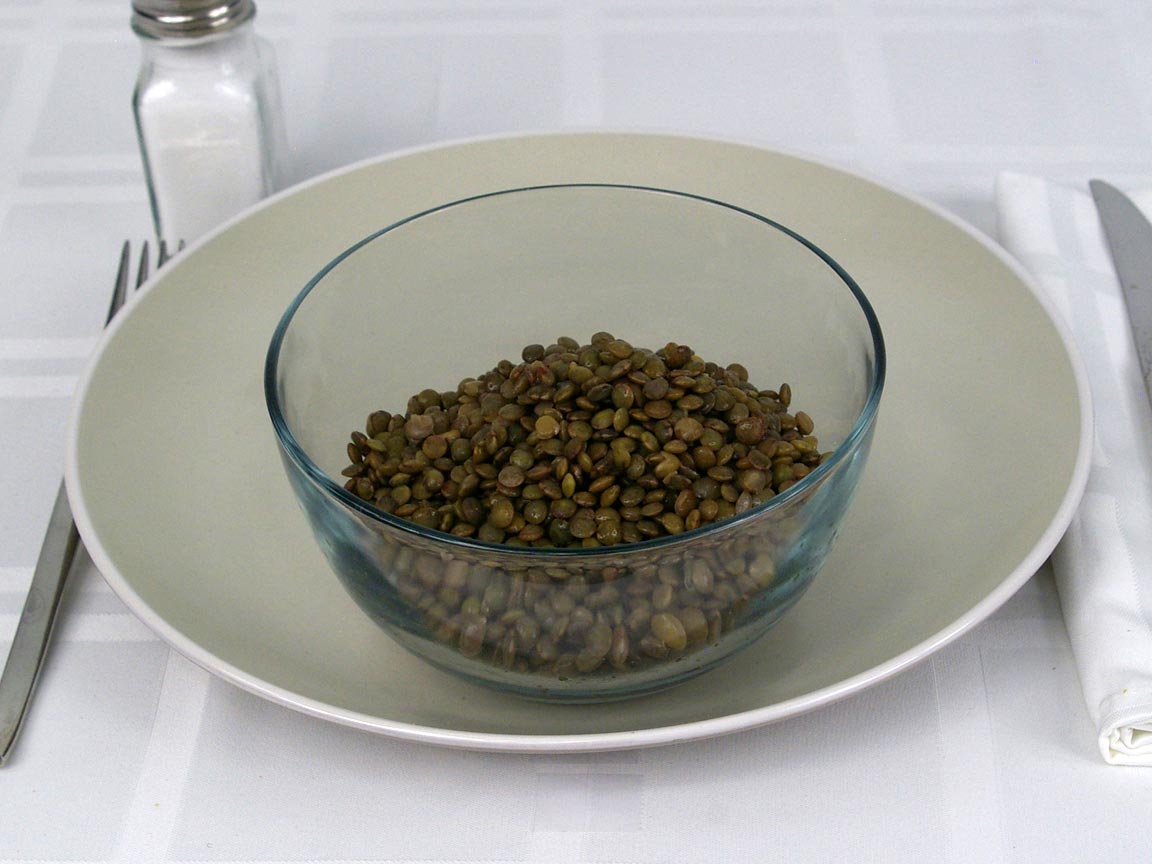 Calories in 1.5 cup(s) of French Lentils