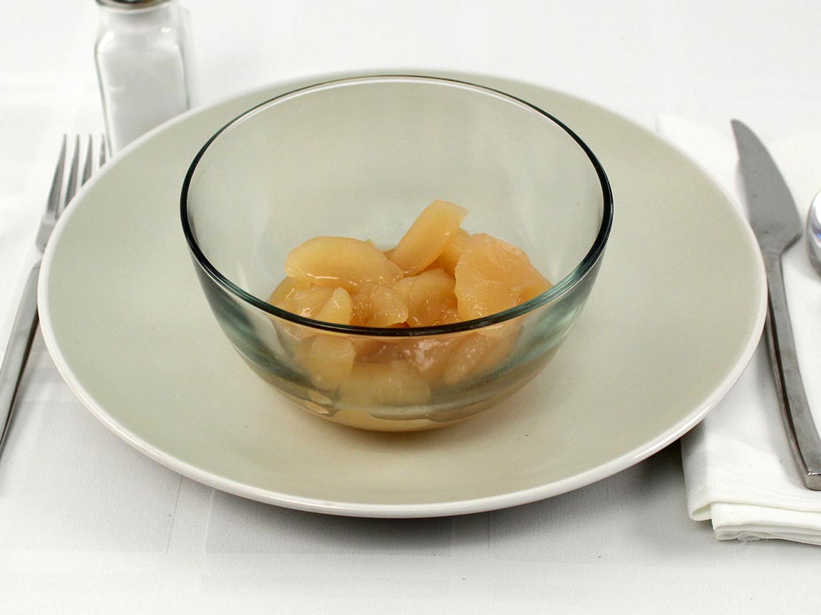 Calories in 0.75 cup(s) of Fried Apples - Canned