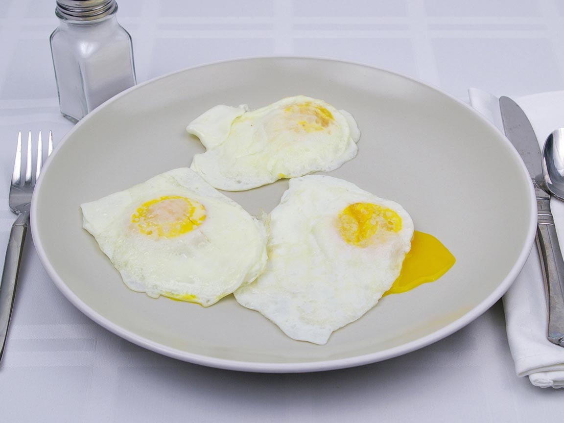 Calories in 3 egg(s) of Fried Egg - Large