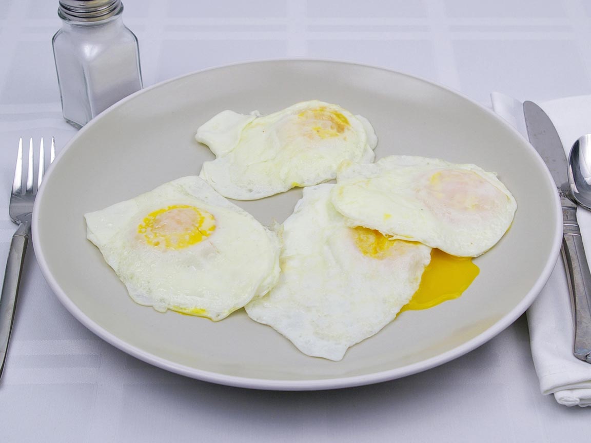 Calories in 4 egg(s) of Fried Egg - Large