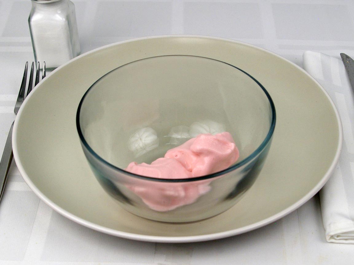 Calories in 57 grams of Frozen Yogurt/ Soft Serve Fresh Strawberry