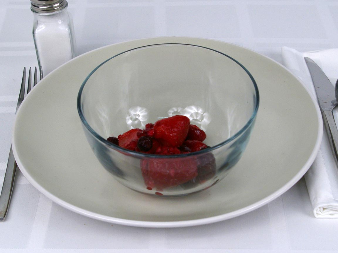 Calories in 0.75 cup(s) of Berries - Frozen