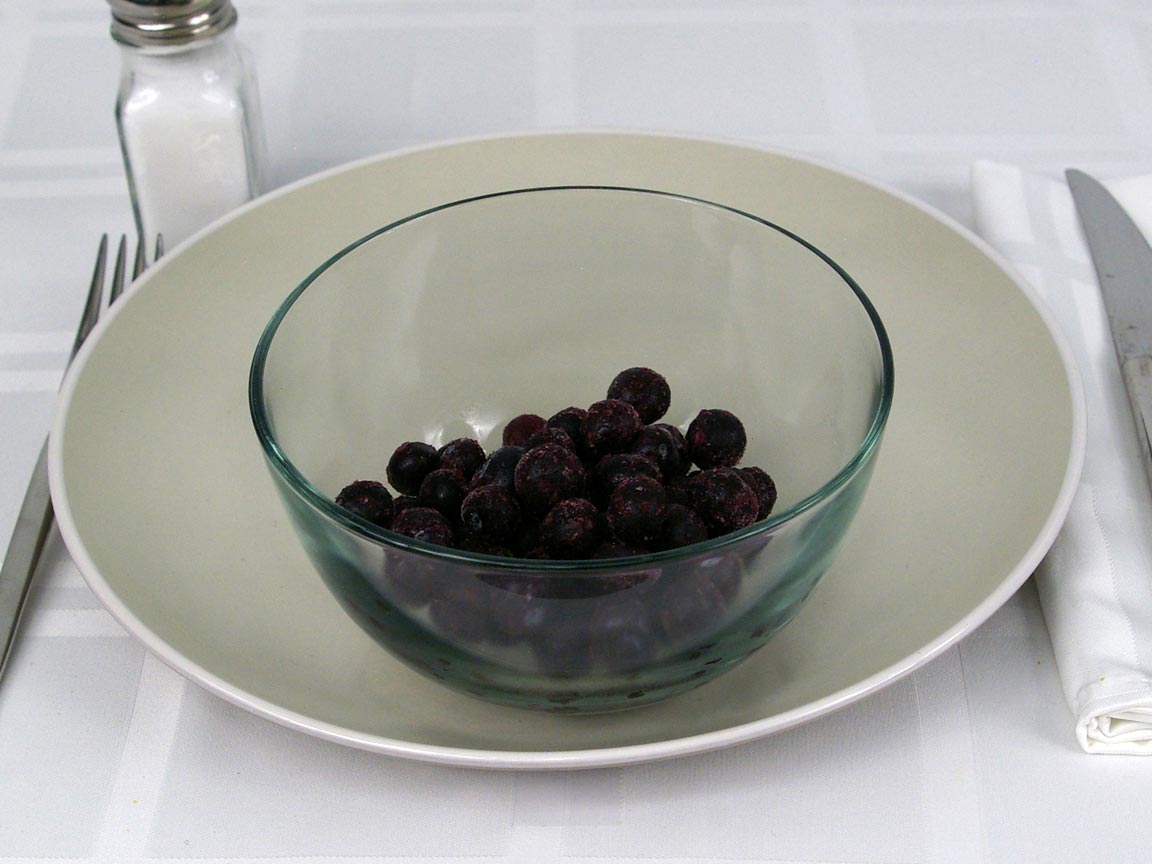 Calories in 1 cup(s) of Blueberries - Frozen