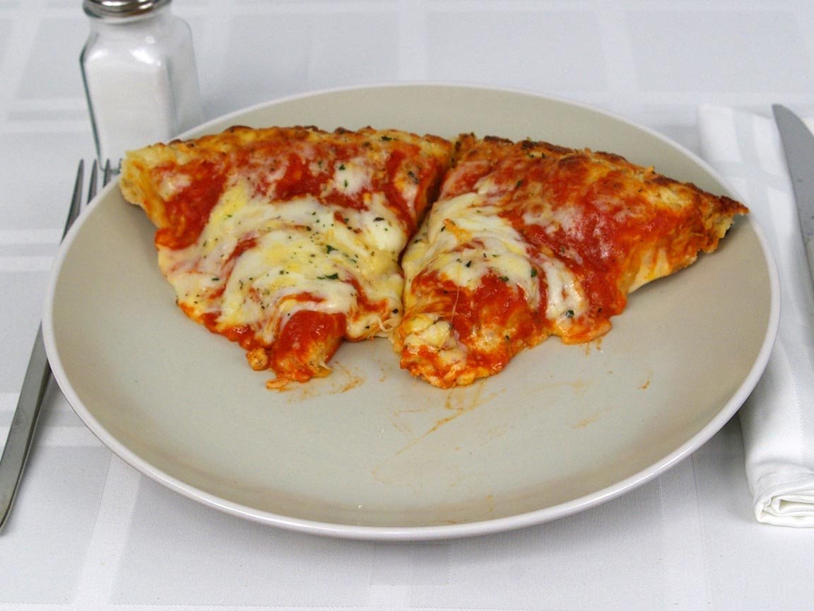 Calories in 2 ea(s) of Cheese Pizza - Frozen