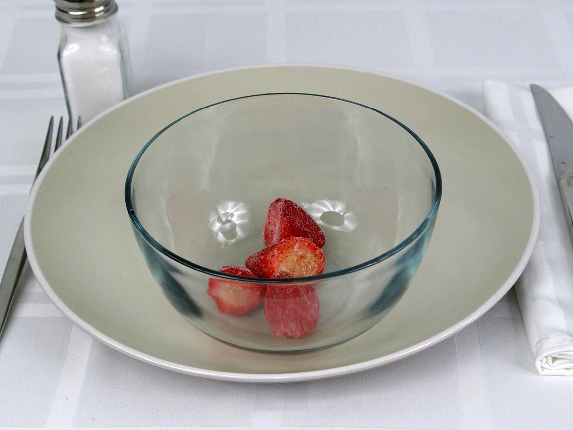 Calories in 0.33 cup(s) of Strawberries - Frozen