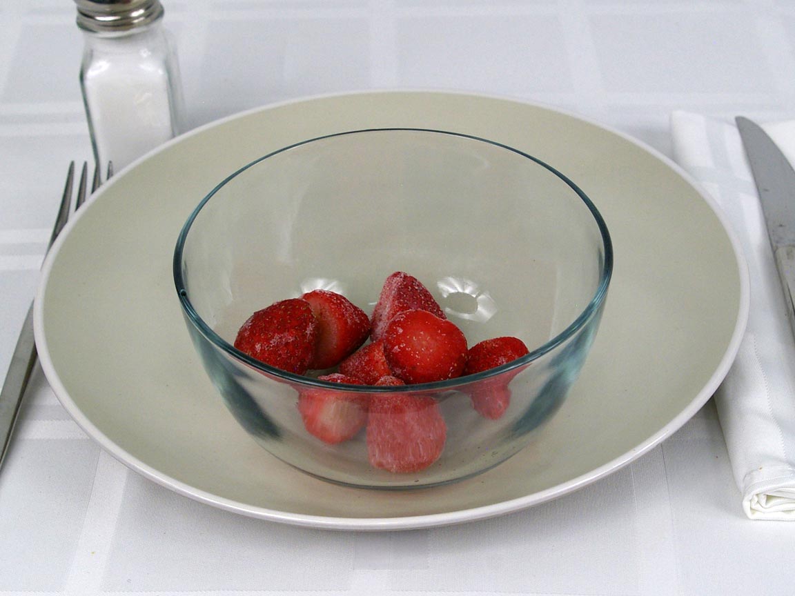 Calories in 0.67 cup(s) of Strawberries - Frozen