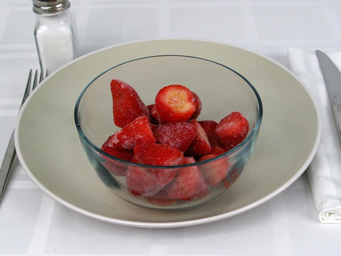 Calories in 2 cup(s) of Strawberries - Frozen