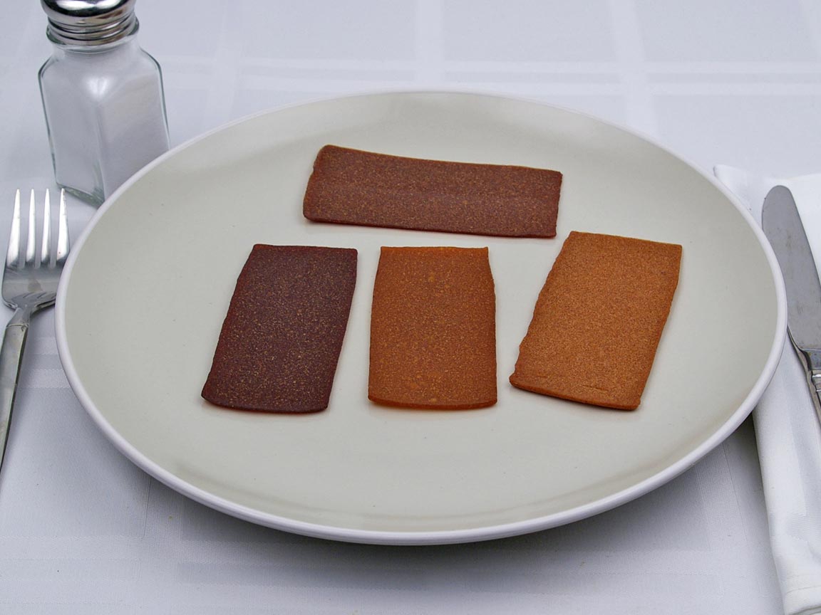 Calories in 4 piece(s) of Fruit Leathers