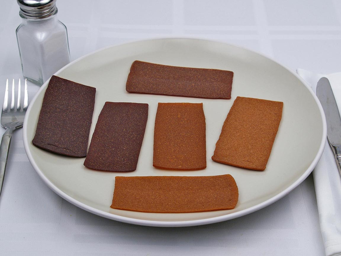 Calories in 6 piece(s) of Fruit Leathers
