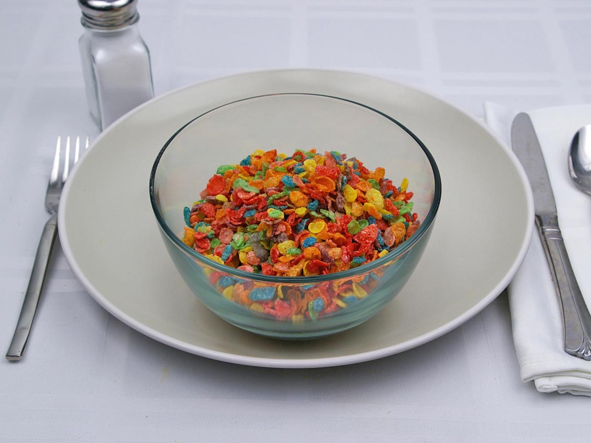 Calories in 1.75 cup(s) of Fruity Pebbles Cereal