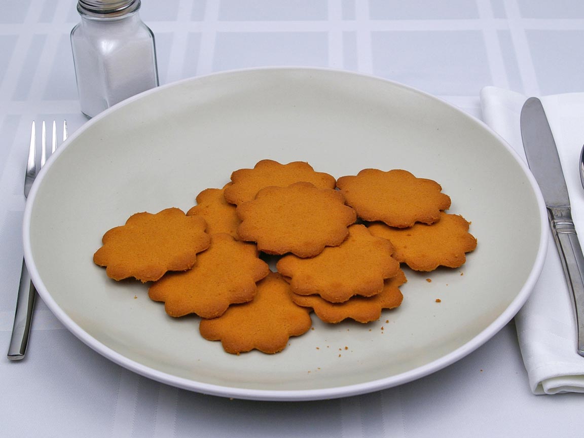 Calories in 10 cookie(s) of Galletas - Cookie - Orange
